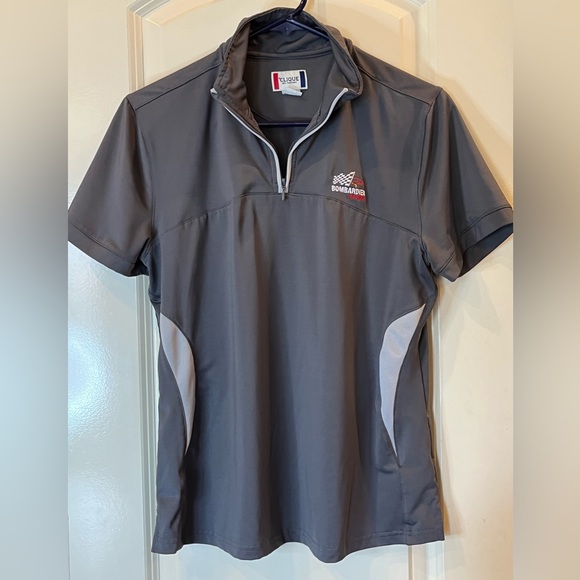 Gray short sleeve Bombardier Racing shirt. Size Medium - Picture 4 of 15